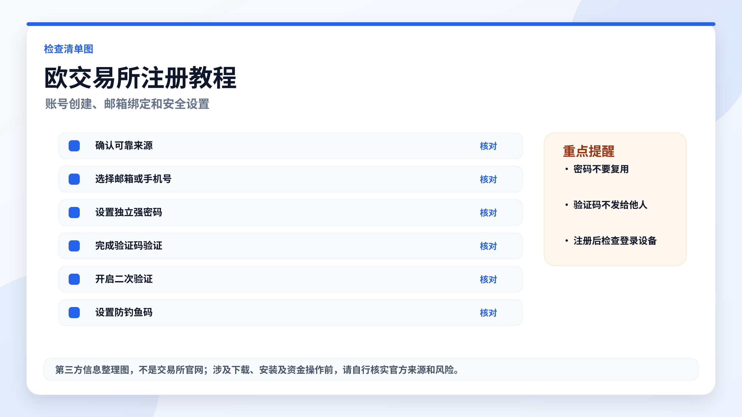 欧交易所注册教程检查清单,高清实用图片